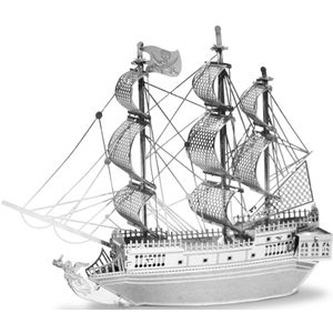 Metal Earth Pirate Ship Black Pearl Zilver Editie