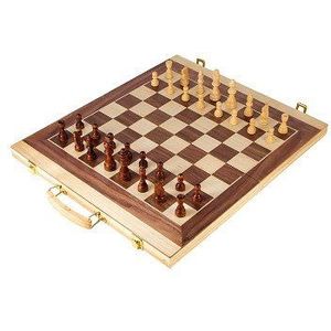 Small Foot Schaakspel en Backgammon Koffer 52 X 45 X 3 cm