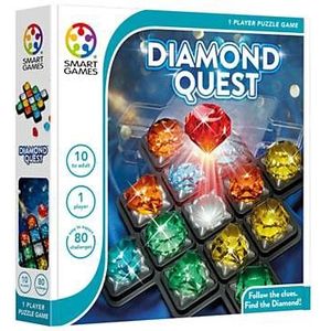 SmartGames Diamond Quest - Puzzelspel voor 1-2 spelers vanaf 6 jaar met 80 uitdagingen