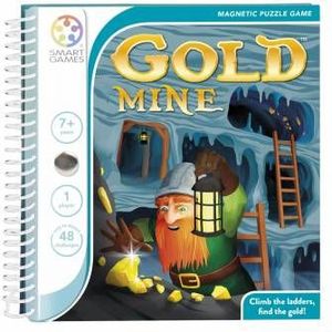 SmartGames - Goldmine - 48 opdrachten - Magnetische denkpuzzel met goudmijn en ladders