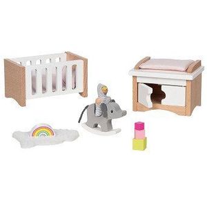 Goki Houten Poppenmeubels Babykamer, 12dlg.