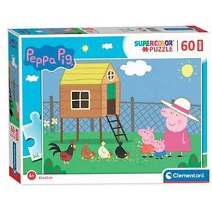 Clementoni - Peppa Pig Legpuzzel - Kinderpuzzel – Puzzel met 60 Stukjes - Vanaf 4 Jaar