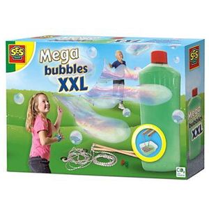 SES - Mega Bubbles XXL - Bellenblaas - met Handige Too - Paperclips en Sterk Zeepsop Voor de Leukste Grote Bellen