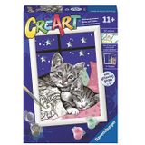 CreArt Schilderen op Nummer - Slaperige Katjes