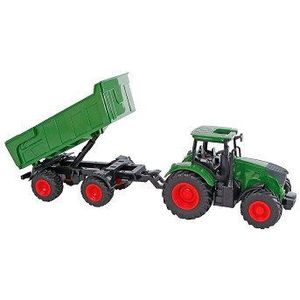 Kids Globe Tractor met Trailer Groen, 41cm