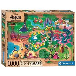 Puzzel Alice in Wonderland (1000st) - Story Maps thema