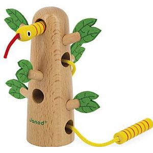 Janod Tropik - Rijgspel boom | Educatief speelgoed voor kinderen vanaf 18 maanden