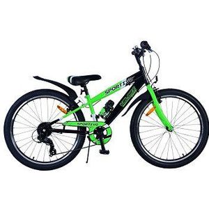 Volare Sportivo Fiets - 24 inch - 7 Speed - Zwart Groen