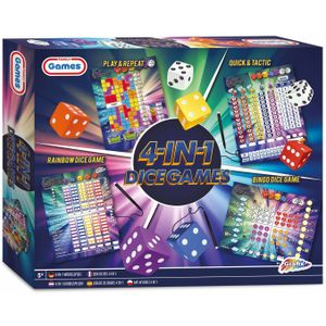 Ontdek het plezier van Grafix 4-in-1 Dobbelspellen voor kinderen en volwassenen | Speel tactische en geluksspelletjes met het hele gezin
