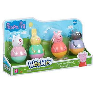 Peppa Pig Weebles - Figurenset Peppa en Vrienden - 4 Stuks