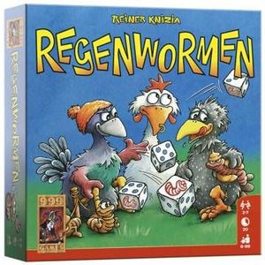 Regenwormen - Dobbelspel: Snelle en compacte game voor alle leeftijden | 2-7 spelers | Speel overal en altijd!