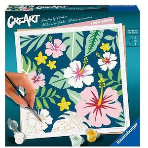 CreArt Schilderen op Nummer - Exotische Bloemen