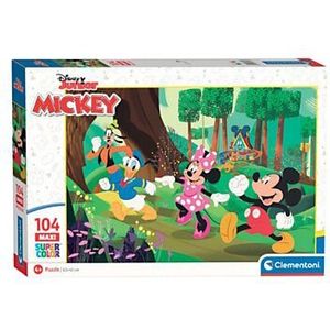 104-delige Mickey Mouse-puzzel (Mickey and Friends, 104st) - Groot formaat (62 x 42 cm) - Geschikt voor kinderen vanaf 4 jaar