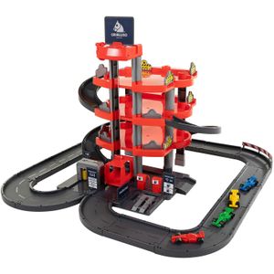 Cavallino Racing Parkeergarage met 4 Verdiepingen en Auto's Speelset