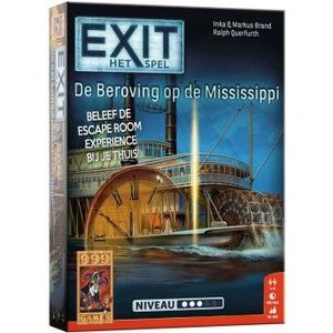 EXIT: De Beroving op de Mississippi - Coöperatief escape room-spel voor 1-4 spelers - Leeftijd 12+ - Intense puzzel- en speelervaring