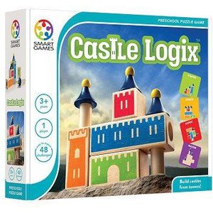 SmartGames Castle Logix - Houten kleuterspel - Ruimtelijk inzicht - 48 opdrachten - Leeftijd 3-8 jaar