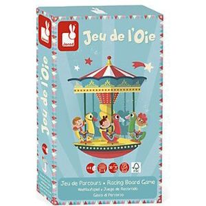 Janod Carrousel Ganzenbord - Een familiespel voor groot en klein | 2-4 spelers | Geschikt voor kinderen van 4-8 jaar
