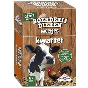 Identity Games Boerderijdieren Weetjes Kwartet - Voor 2-4 spelers vanaf 6 jaar - Extra grote kaarten