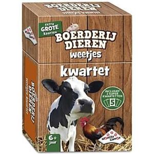 Identity Games Boerderijdieren Weetjes Kwartet - Voor 2-4 spelers vanaf 6 jaar - Extra grote kaarten