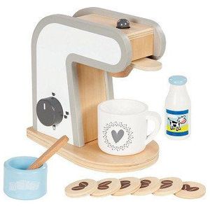 Houten koffiecups koffiezetapparaat wit/beuken