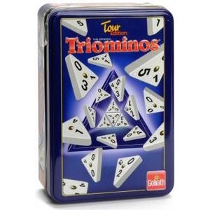 Triominos Travel Tour Edition Tin - Compact Reisspel voor 2-4 spelers vanaf 6 jaar