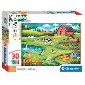 Clementoni Legpuzzel Super Color The Animal Farm, 30st.