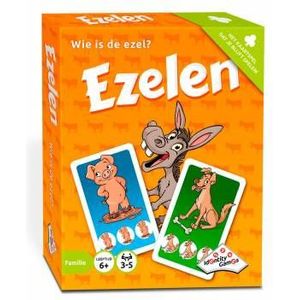 Ezelen Kaartspel - Ludiek en snel spel voor de hele familie - 3-5 spelers, vanaf 6 jaar - Speelduur 15 min