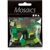 Mini Mozaiek Groen Glitter 10x10mm, 25 gram