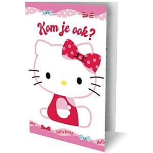 Uitnodigingen Hello Kitty, 6st.