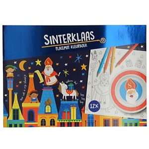Placemats Kleurboek Sinterklaas, 12st.