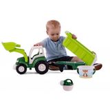 Cavallino XL Tractor Groen met Kiep- Aanhangwagen en Emmerset, 9dlg.