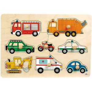 Houten Noppenpuzzel Verkeer (8 stukjes)