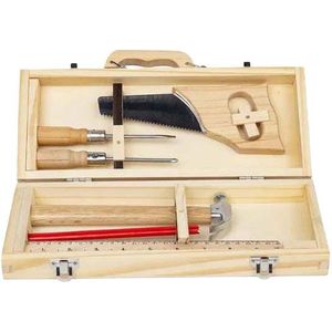 Bigjigs Houten DIY Gereedschapskist, 6dlg.
