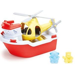 Green Toys Reddingsboot met Helikopter