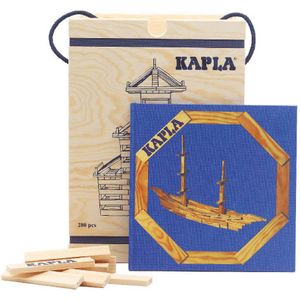 KAPLA - KAPLA Blank - Constructiespeelgoed - Blauw Voorbeeldboek - 280 Plankjes