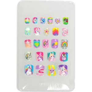 Ylvi - Kunstnagels - 24 Stuks - Zelfklevend - Eenhoorn Motieven