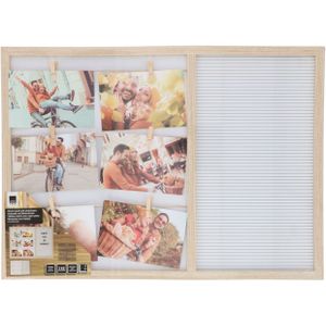 ArtiCasa Blackboard with Photo Frame 57 x 41 x 2 cm 145 Characters White