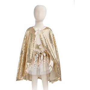 Sparkle Cape met Pailletten Goud, 4-6 jaar