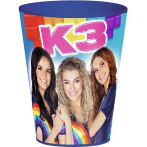 K3 beker - donkerblauw - met Hanne, Marthe en Julia