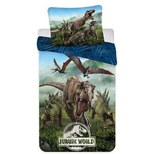 Jurassic World Dekbedovertrek Forest- Eenpersoons - 140  x 200 cm - Katoen