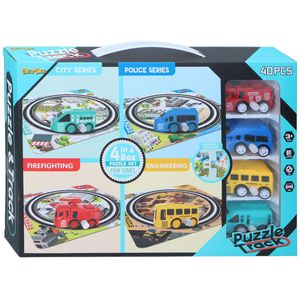 Spoorpuzzelset met Voertuig, 40dlg.