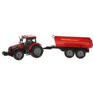 Tractor met Aanhanger Rood