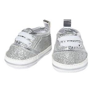 Poppensneakers Glitter Zilver, 30-34 cm