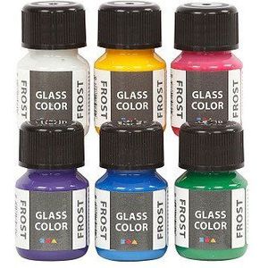 Glass Color Frost Glasverf Kleur, 6x30ml