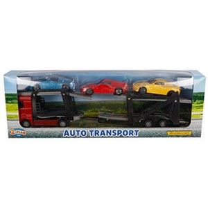 2-Play Die-cast Vrachtwagen Transporter met Auto's, 26cm