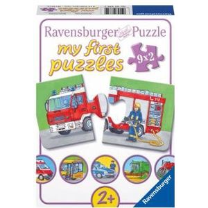 Voertuigen Puzzels (9x2 stukjes) voor kinderen vanaf 2 jaar