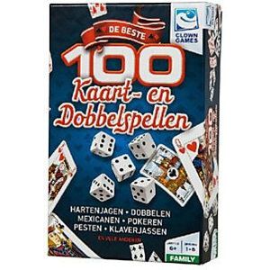 Clown Games 100 Kaart & Dobbel Spellen - Leer 100 kaart- en dobbelspellen vanaf 6 jaar - Geschikt voor 1 tot 6 spelers