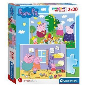 Clementoni Supercolor Puzzel Peppa Pig (2x20 Stukjes)