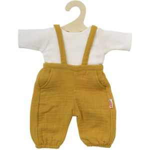 Poppen Tuinbroek Okergeel, 35-45 cm