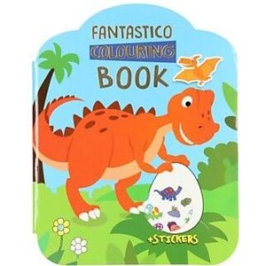 Fantastico Kleur- en Stickerboek - Dinosaurus